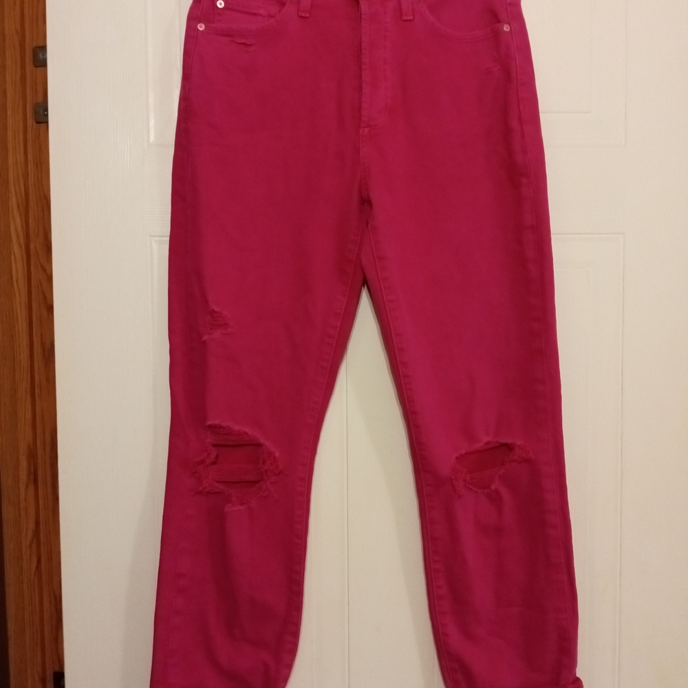 NWOT Joe's Jeans Pink Distressed Straight Leg